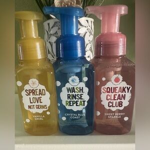 Bath & Body Works Kids Foaming Soap Trio - Yellow, Blue, Pink